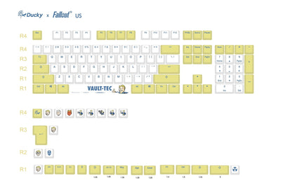 Ducky x Fallout - 132 Key Keycap Set