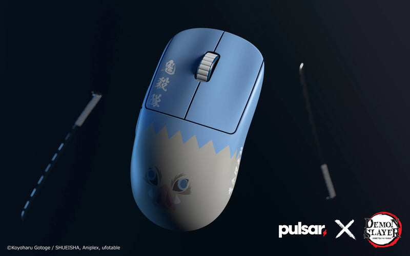 Pulsar x Demon Slayer Hashibira Inosuke X2V2 Gaming Mouse - Medium Size (Size 2)