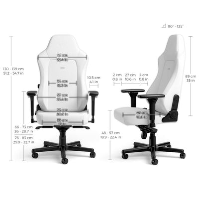 noblechairs HERO Gaming Chair - White Edition - High-Tech Faux Vegan Leather