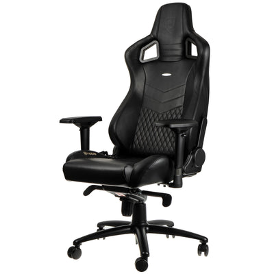 noblechairs EPIC Gaming Chair - Black - Real Leather