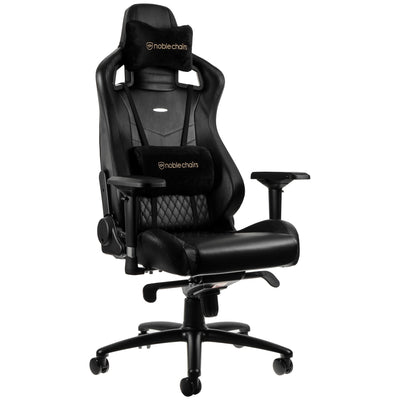 noblechairs EPIC Gaming Chair - Black - Real Leather