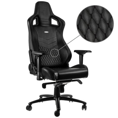 noblechairs EPIC Gaming Chair - Black - Real Leather