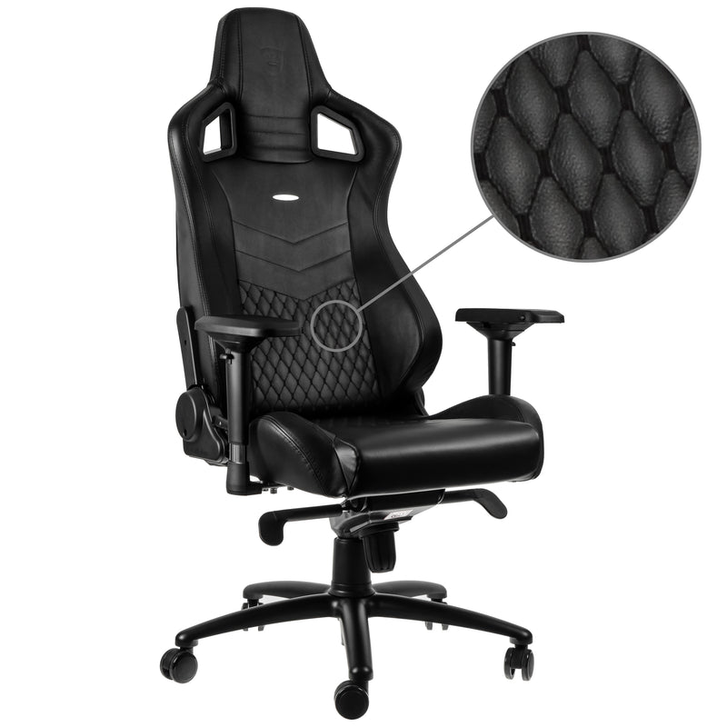 noblechairs EPIC Gaming Chair - Black - Real Leather