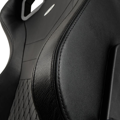 noblechairs EPIC Gaming Chair - Black - Real Leather