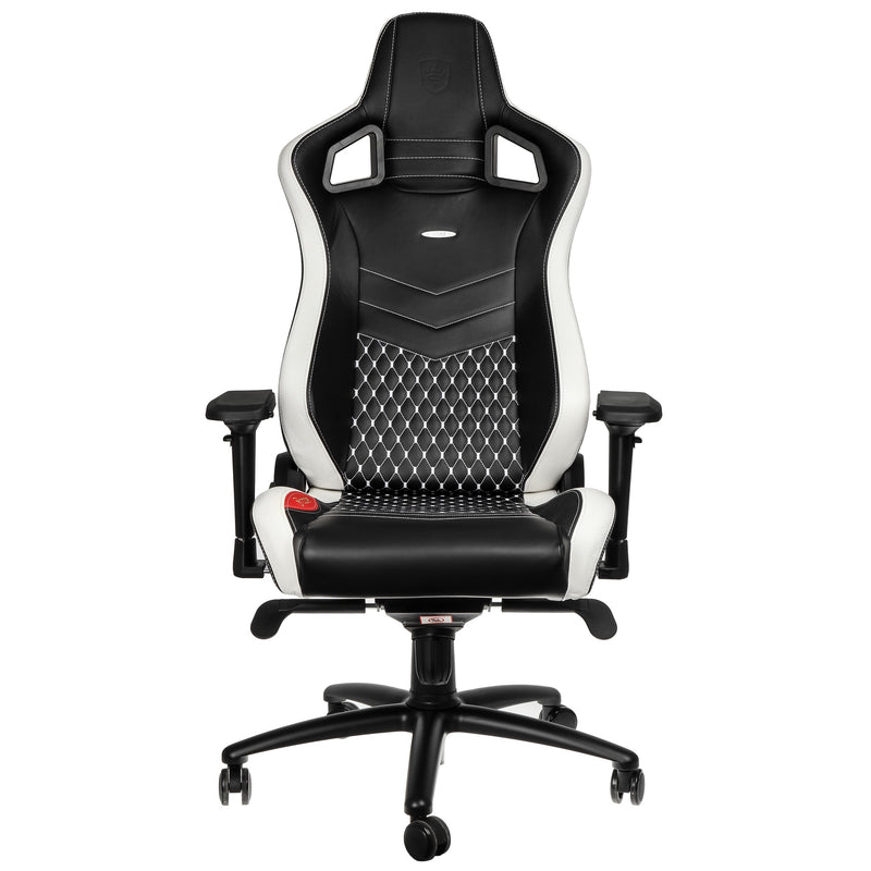 noblechairs EPIC Gaming Chair - Black/Red/ White - Real Leather
