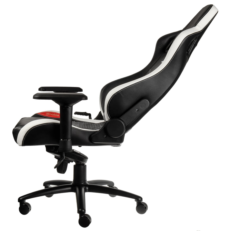 noblechairs EPIC Gaming Chair - Black/Red/ White - Real Leather