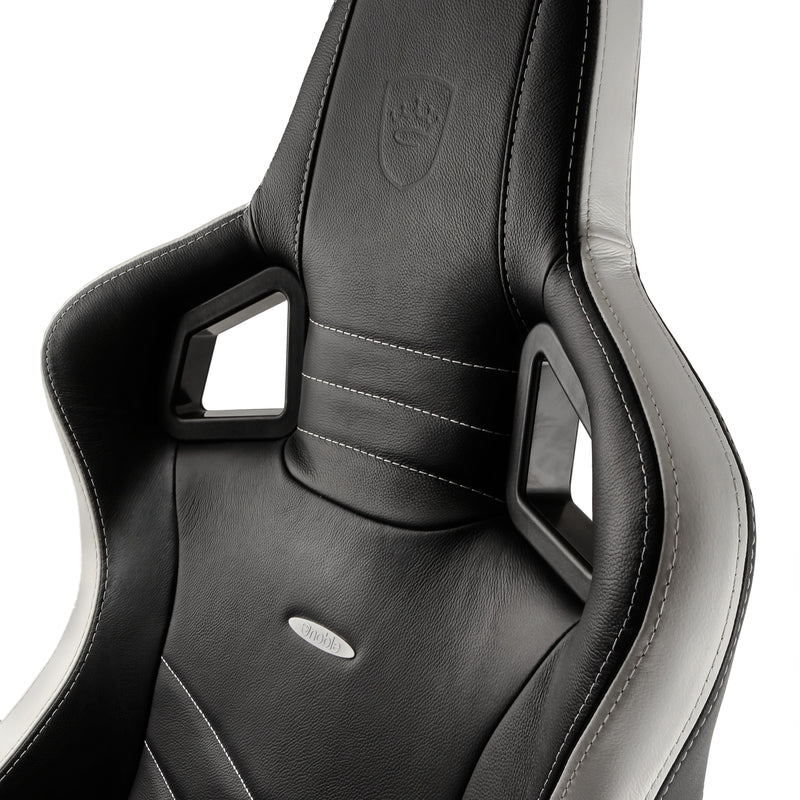 noblechairs EPIC Gaming Chair - Black/Red/ White - Real Leather