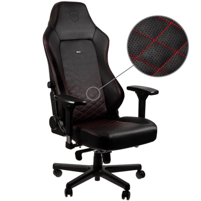 noblechairs HERO Gaming Chair - Black and Red - PU Leather