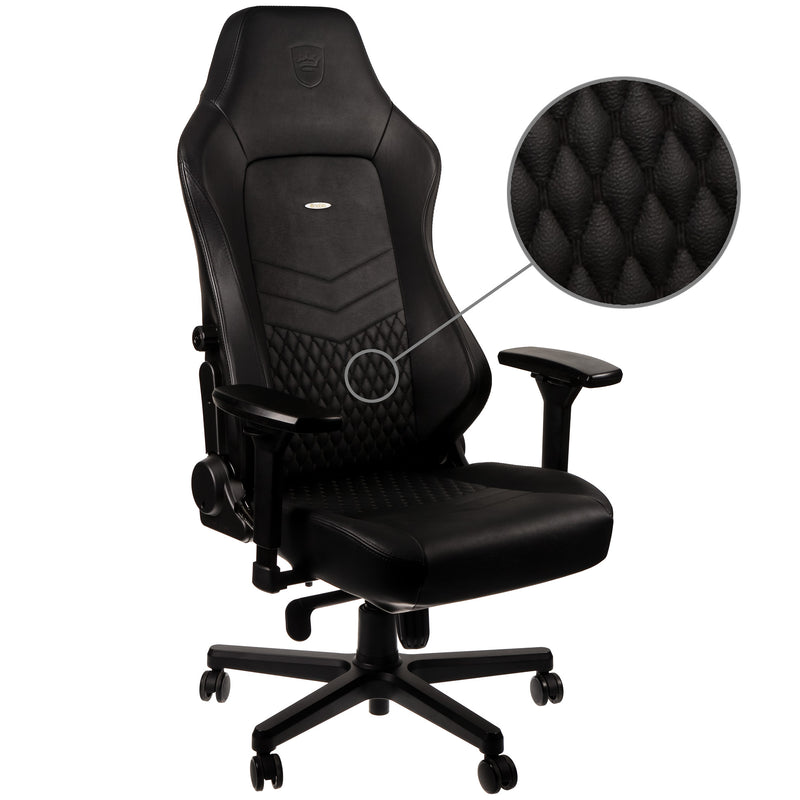 noblechairs HERO Gaming Chair - Black - Real Leather