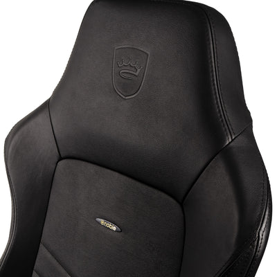 noblechairs HERO Gaming Chair - Black - Real Leather