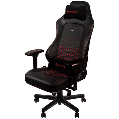 noblechairs HERO Gaming Chair - Black and Red - Real Leather