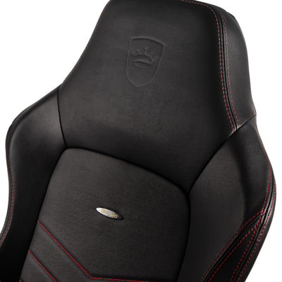 noblechairs HERO Gaming Chair - Black and Red - Real Leather