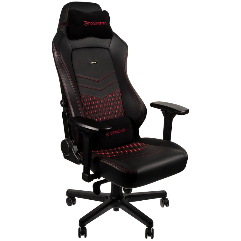 noblechairs HERO Gaming Chair - Black and Red - Real Leather