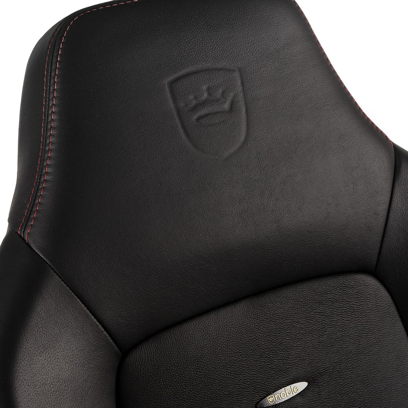 noblechairs HERO Gaming Chair - Black and Red - Real Leather
