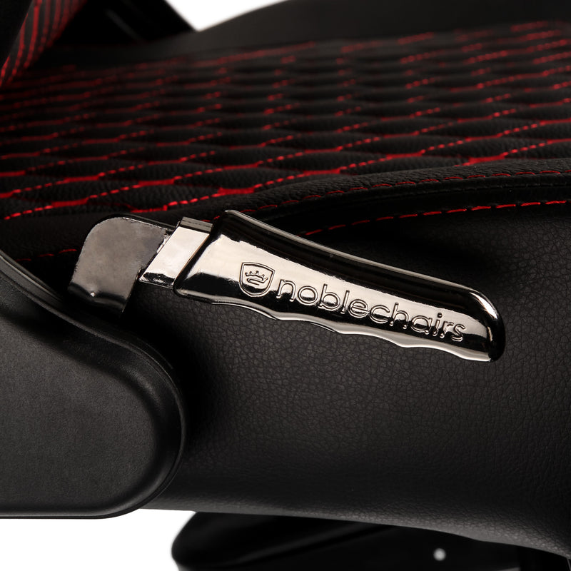 noblechairs HERO Gaming Chair - Black and Red - Real Leather
