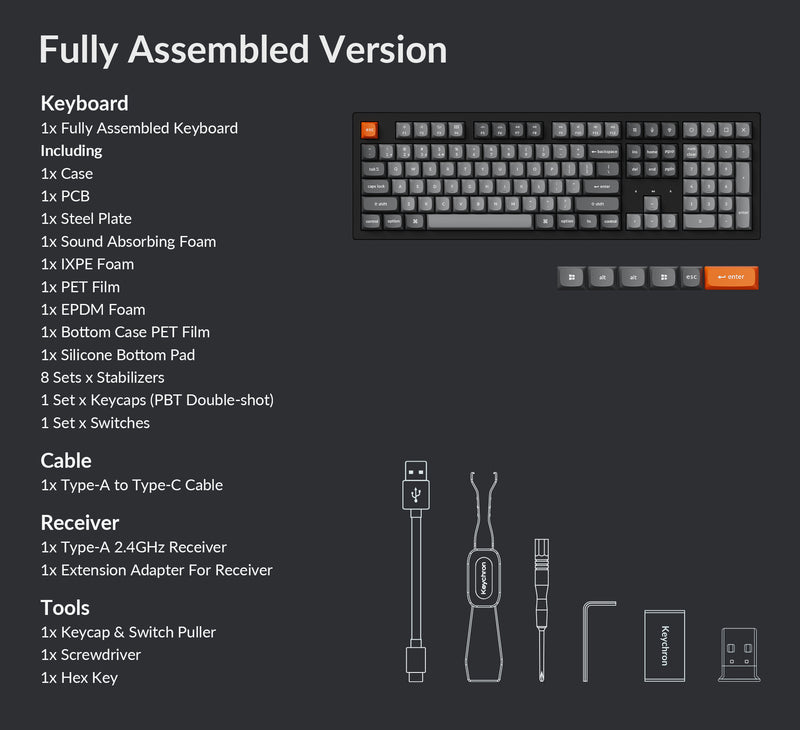 Keychron 10 Max - Wireless - Whited LED