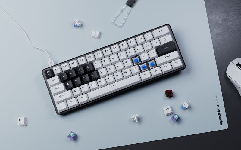Pulsar PCMK 3 HE 60 - White - 60% Hall Effect Mechanical Gaming Keyboard