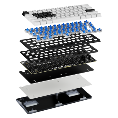 Pulsar PCMK 3 HE 60 - White - 60% Hall Effect Mechanical Gaming Keyboard