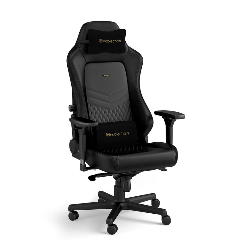 noblechairs HERO Gaming Chair - Black - Real Leather