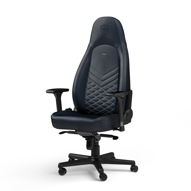 noblechairs ICON Gaming Chair - Midnight Blue and Graphite - Real Leather