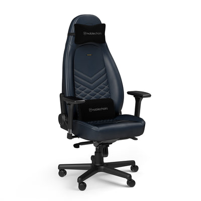 noblechairs ICON Gaming Chair - Midnight Blue and Graphite - Real Leather
