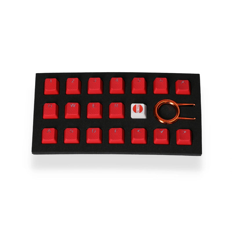 Rubber Keycap Set (18pc) - Red