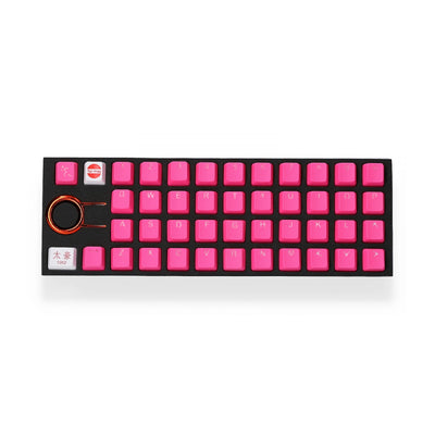 Rubber Keycap Set (42pc) - Neon Pink