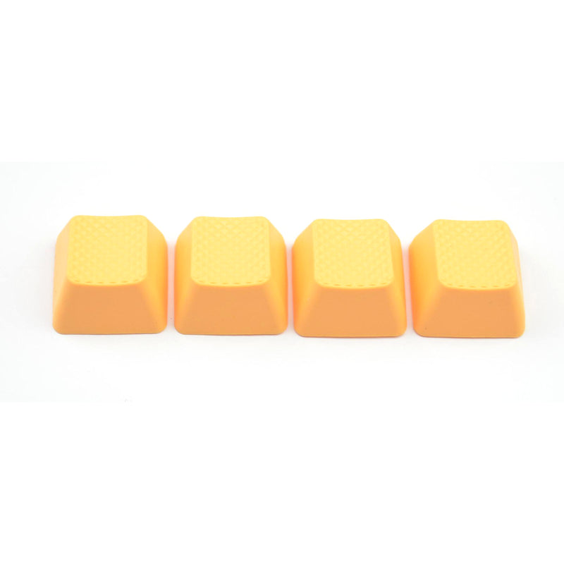 Rubber Keycap Set (4pc) - Blank - Neon Orange
