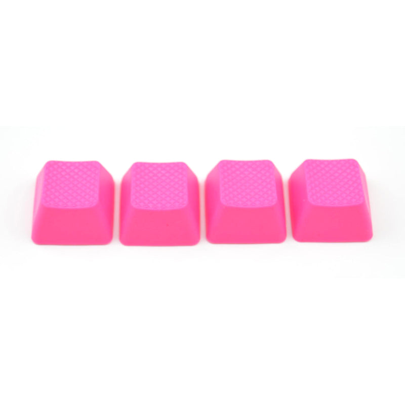 Rubber Keycap Set (4pc) - Blank - Neon Pink
