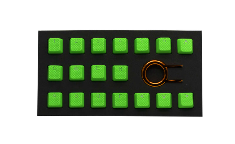 Rubber Keycap Set (18pc) - Neon Green