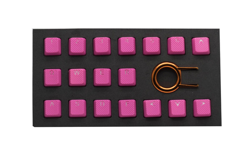 Rubber Keycap Set (18pc) - Neon Pink