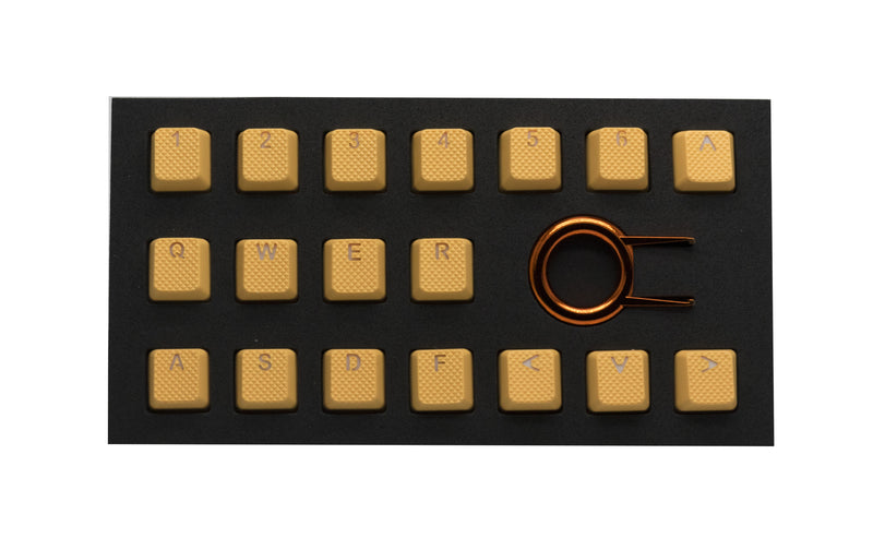 Rubber Keycap Set (18pc) - Neon Orange