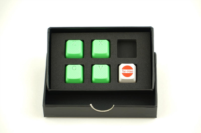 Rubber Keycap Set (4pc) - ZXCV - Neon Green