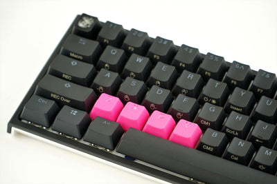 Rubber Keycap Set (4pc) - ZXCV - Neon pink